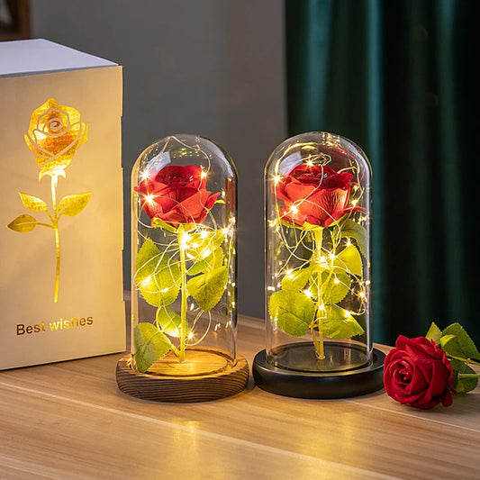 Eternal Flower Galaxy Rose Artificial Flowers in Transparent Box Valentine's Day Gift